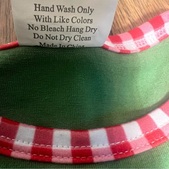 Cookies with Santa green and red checkered trim romper. 12-18 months - Picture 6 of 8